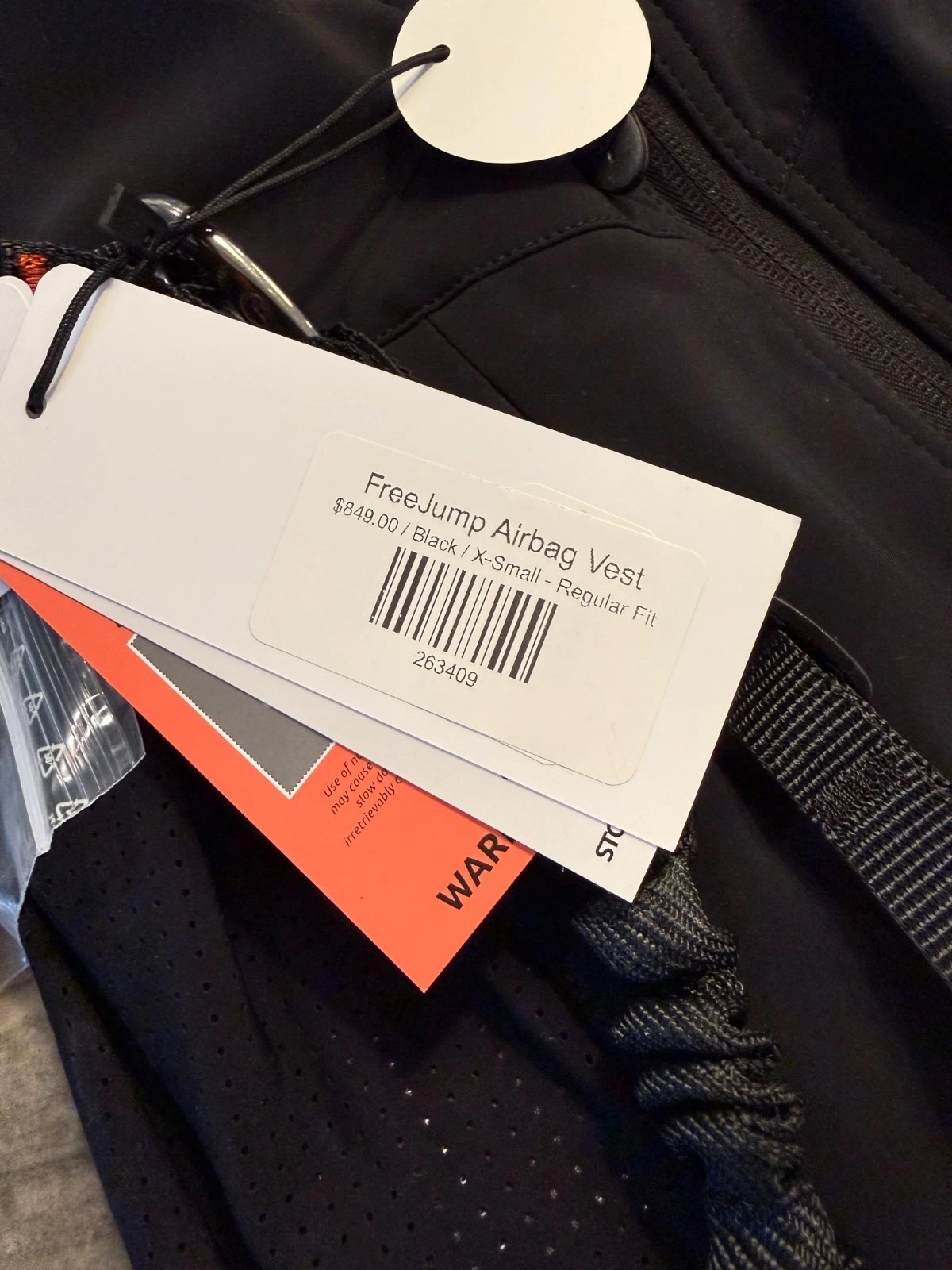 NWT Freejump Airbag Vest Black XS Regular Fit Equestrian Safety $475 OBO | Free Jump